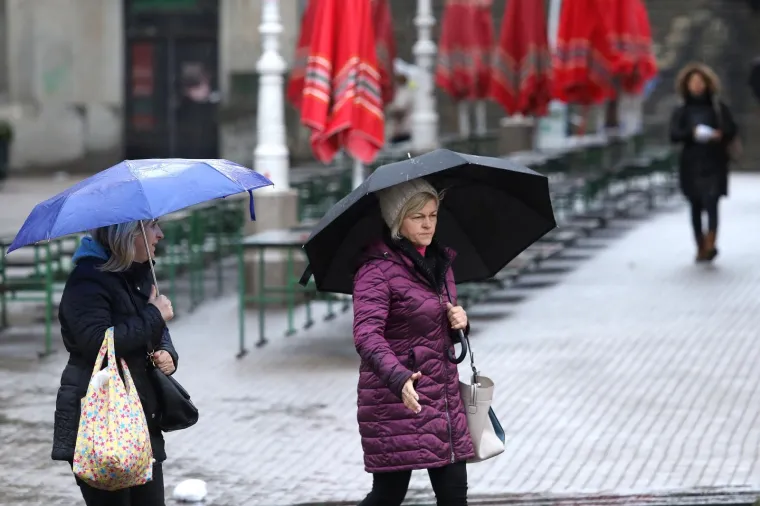 Gdje je nestalo proljeće? Ki&scaron;a i zahlađenje dočekali Zagrepčane na početku radnog tjedna