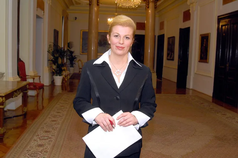 Tada ministrica vanjskih poslova i europskih integracija Kolinda Grabar-Kitarović u Ministarstvu 2007. godine