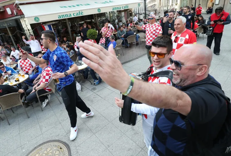 Hrvatski navijači u Budimpe&scaron;ti