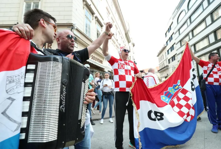 Hrvatski navijači u Budimpe&scaron;ti