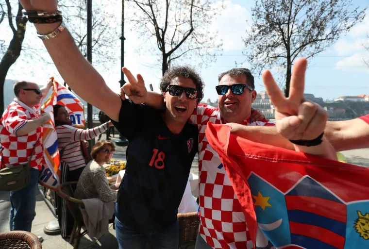 Hrvatski navijači u Budimpe&scaron;ti
