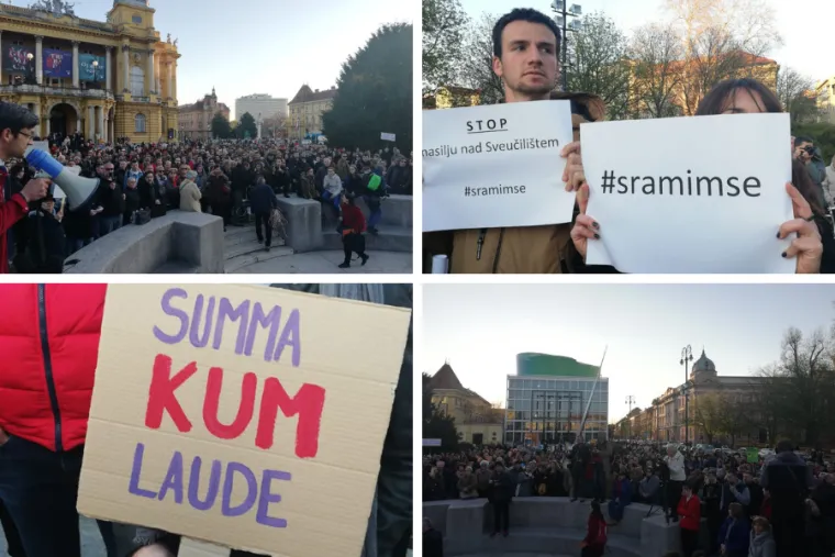 Stotine ljudi prosvjedovalo protiv dodjele doktorata Bandiću: Evo što su mu poručili