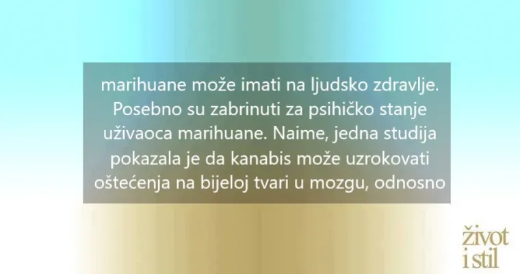Može li konzumacija kanabisa izazvati psihozu?