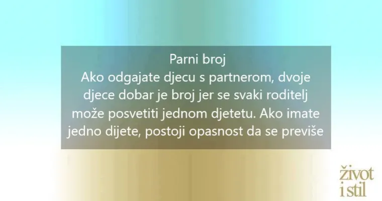 Znate li koji je, navodno, savr&scaron;en broj djece u obitelji?