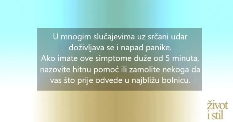 Kako razlikovati napad panike i srčani udar?