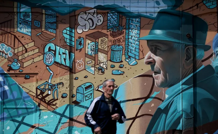 Mural Sunday Havoc umjetničkog trojca krasi zid u dvorištu zagrebačkog Studentskog centra