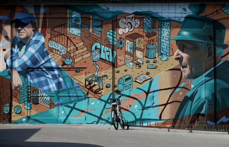 Mural Sunday Havoc umjetničkog trojca krasi zid u dvori&scaron;tu zagrebačkog Studentskog centra