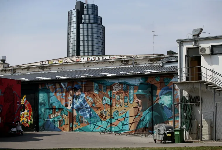 Mural Sunday Havoc umjetničkog trojca krasi zid u dvori&scaron;tu zagrebačkog Studentskog centra