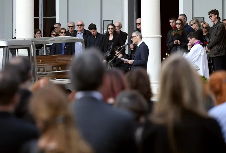 3.4.2019., Zagreb -  Posljednji ispracaj Alena Balena na groblju Mirogoju. 
Photo:Igor KraljPIXSELL