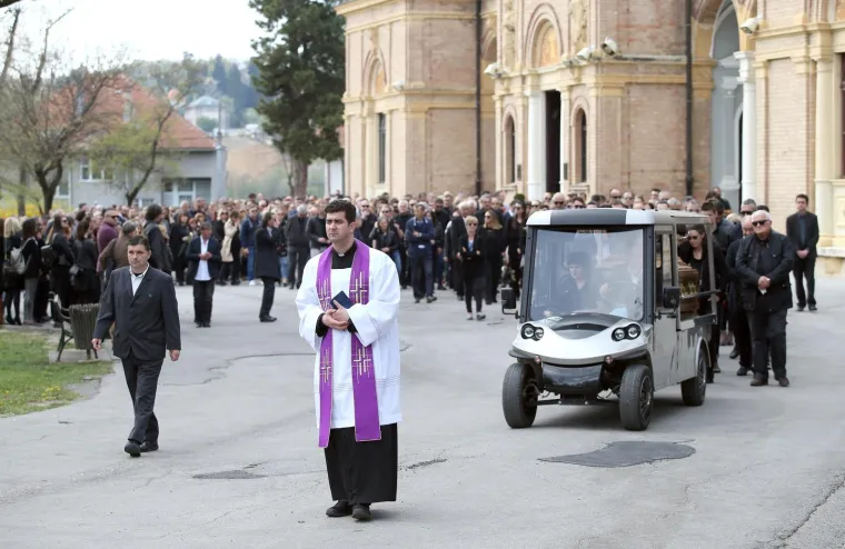 3.4.2019., Zagreb -  Posljednji ispracaj Alena Balena na groblju Mirogoju. 
Photo:Igor KraljPIXSELL