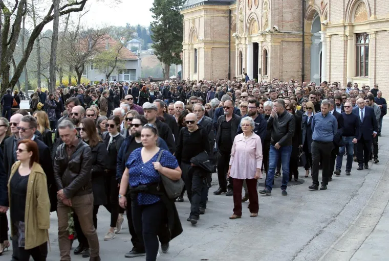 3.4.2019., Zagreb -  Posljednji ispracaj Alena Balena na groblju Mirogoju. 
Photo:Igor KraljPIXSELL