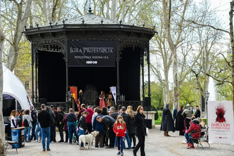 HBO je na zagrebačkom Zrinjevcu organizirao dobrovoljno darivanje krvi pod nazivom "Daruj krv za prijestolje"