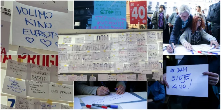 'Neće&scaron;, razbojniče!' Pogledajte poruke koje građani jo&scaron; uvijek ostavljaju kod kina Europa