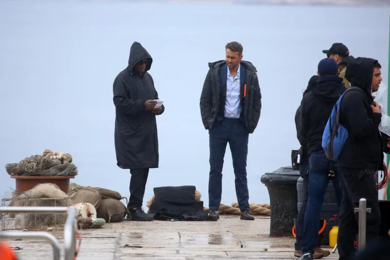 08.04.2019., Rovinj - Samuel L. Jackson i Ryan Reynolds na snimanju filma "The Hitman's Wife's Bodyguard" u Rovinju. Photo: Nel Pavletic/PIXSELL