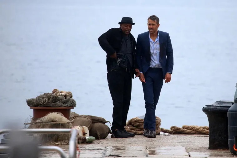 08.04.2019., Rovinj - Samuel L. Jackson i Ryan Reynolds na snimanju filma "The Hitman's Wife's Bodyguard" u Rovinju. Photo: Nel Pavletic/PIXSELL