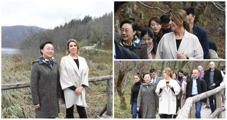 Ana Maslać Plenković sa suprugom kineskog premijera na Plitvicama: Odu&scaron;evljena je ljepotom '16 jezera'