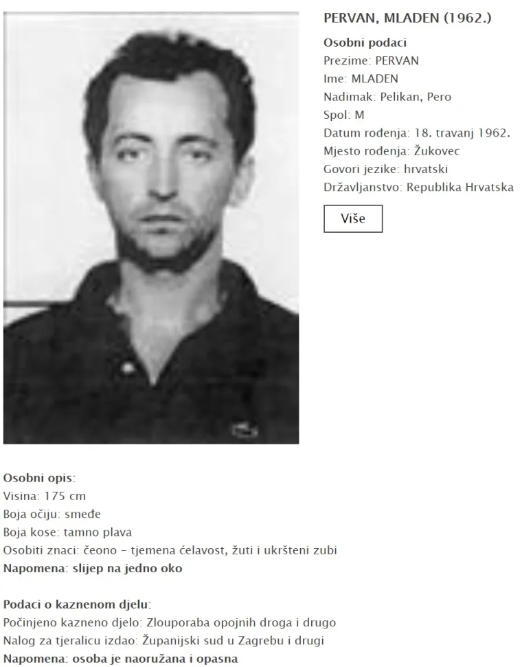 Ovo su najzloglasniji bjegunci za kojima je MUP RH raspisao tjeralice