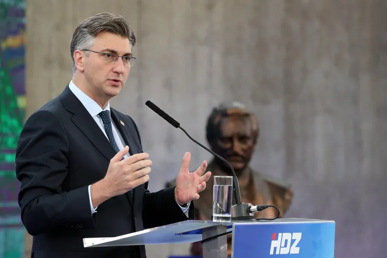 POLITIČKI SKUP U ZAGREBU: Karlo Ressler predstavljen kao kandidat HDZ-a za EU izbore