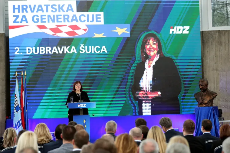 POLITIČKI SKUP U ZAGREBU: Karlo Ressler predstavljen kao kandidat HDZ-a za EU izbore