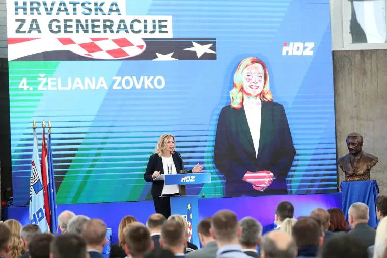 POLITIČKI SKUP U ZAGREBU: Karlo Ressler predstavljen kao kandidat HDZ-a za EU izbore