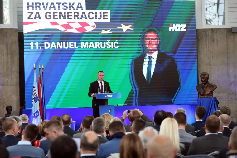 POLITIČKI SKUP U ZAGREBU: Karlo Ressler predstavljen kao kandidat HDZ-a za EU izbore