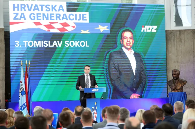 POLITIČKI SKUP U ZAGREBU: Karlo Ressler predstavljen kao kandidat HDZ-a za EU izbore