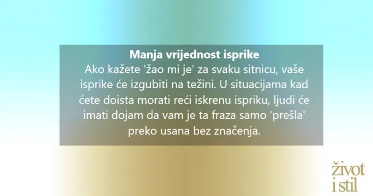 Sori, oprosti, žao mi je: Prestanite se stalno ispričavati, studija otkrila kakvu poruku to &scaron;alje drugima