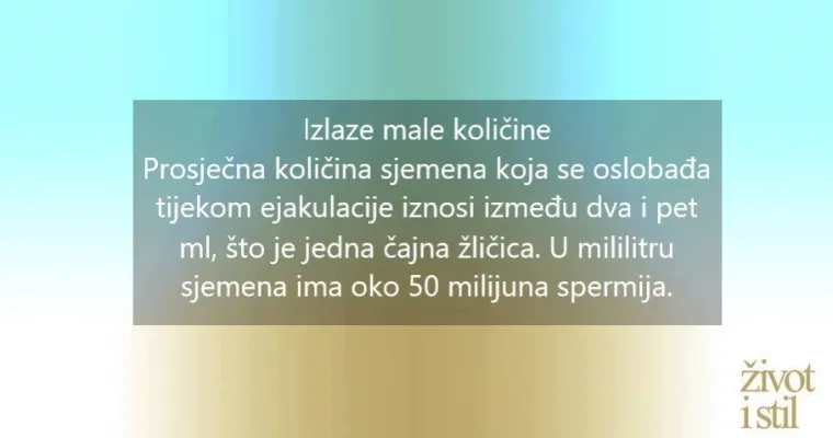 8 stvari koje bi svaka žena trebala znati o spermi