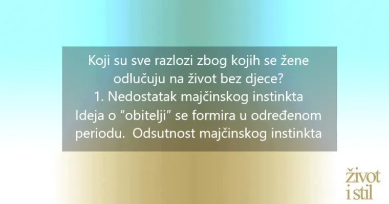 6 razloga zbog kojih svaka peta žena u svijetu odbija imati djecu