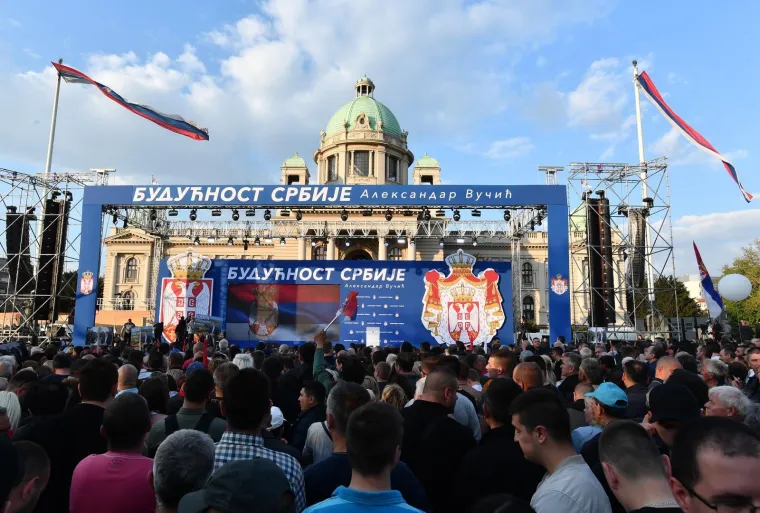SKUP 'BUDUĆNOST SRBIJE': Miting podr&scaron;ke Aleksandru Vučiću