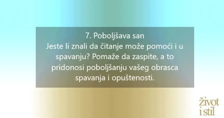 Za&scaron;to je čitanje važno? Možete izbjeći nesanicu, ali i popraviti ove stvari