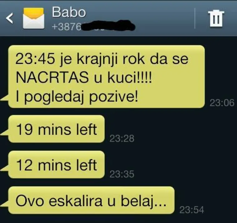 'Rekla si da uči&scaron;, a jedino &scaron;to uči&scaron; je kako cuclati bocu!': 30 prejakih poruka od roditelja