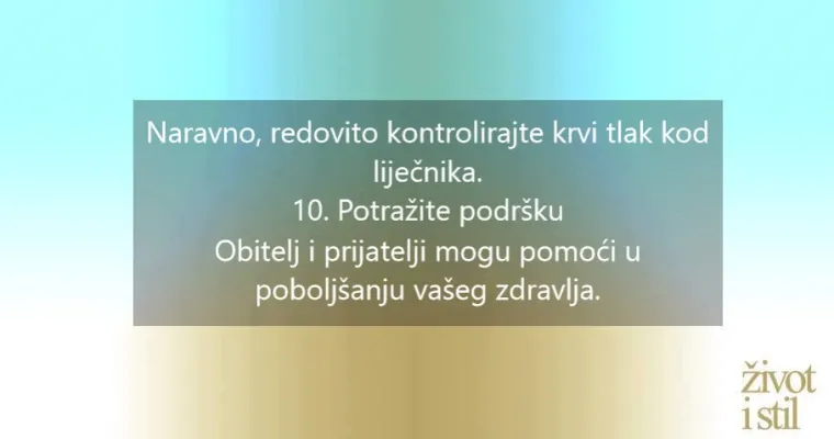 10 prirodnih načina kako sniziti visoki krvni tlak bez lijekova