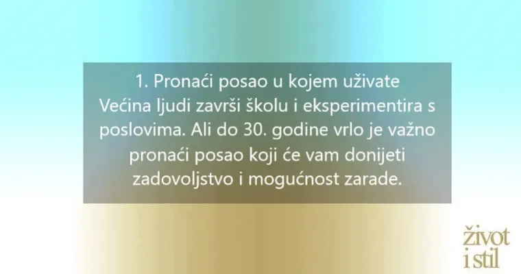 12 važnih stvari koje trebate naučiti i napraviti prije 30. godine