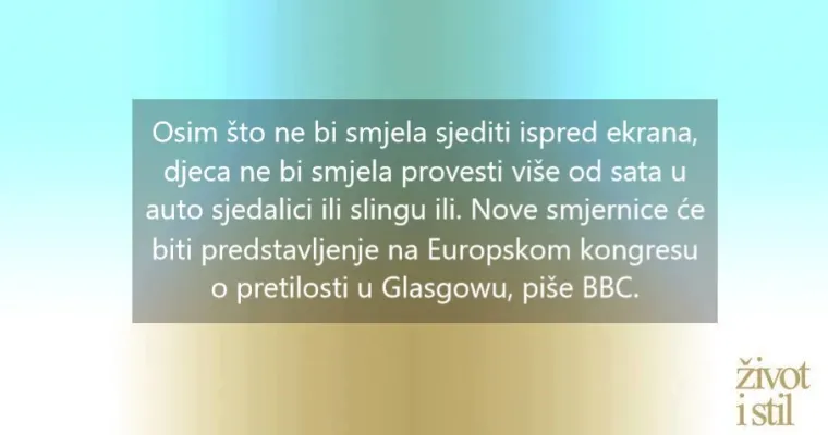 Nove preporuke Svjetske zdravstvene organizacije o zdravlju male djece