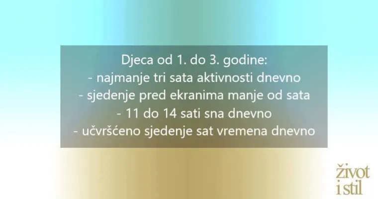 Nove preporuke Svjetske zdravstvene organizacije o zdravlju male djece