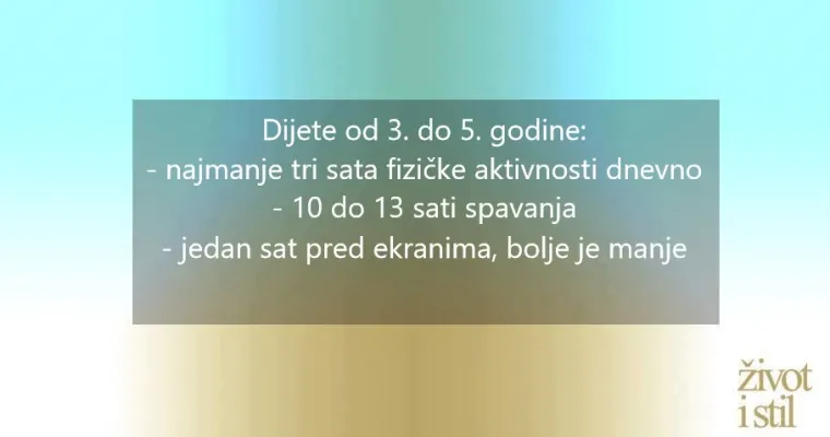 Nove preporuke Svjetske zdravstvene organizacije o zdravlju male djece