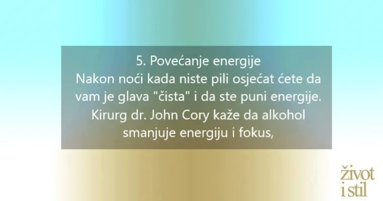 Prestanite piti alkohol samo tjedan dana i dogodit će vam se ove neočekivane stvari