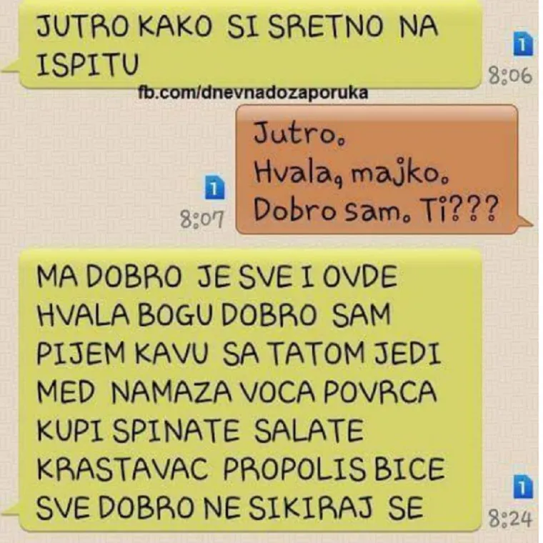 Kad ti ćaća napi&scaron;e 'Javi se, ja sam umro, sutra mi je sprovod' i ostale urnebesne roditeljske poruke