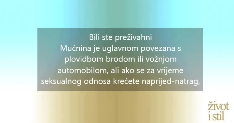 Osjećate mučninu nakon seksa? Ovo je mogućih 7 uzroka
