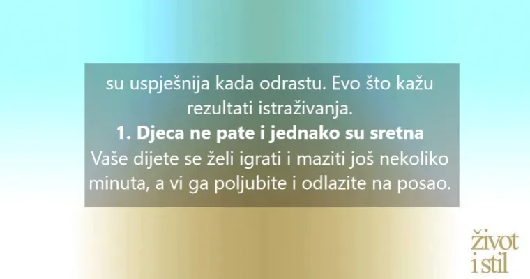 Za&scaron;to djeca zaposlenih mama postaju sretni ljudi?