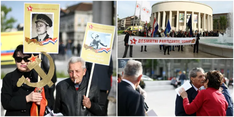 U sjećanje na poginule: S Trga žrtava fašizma krenula povorka 'Besmrtnog partizanskog odreda'