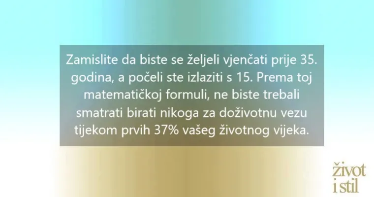 Znanstvenici otkrili kako naći savršenog partnera prije 35. godine