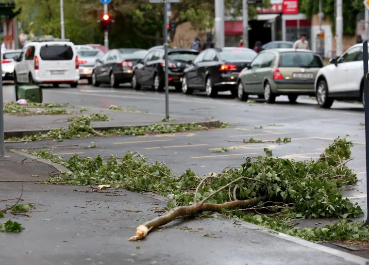 Olujni vjetar poharao Zagreb: Čupao drveće, prometne znakove, nosio krovove, ozlijeđeno dvoje ljudi