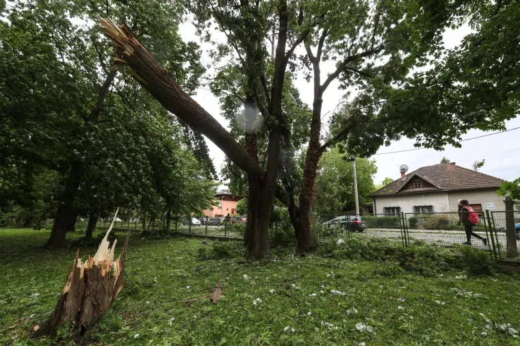 OLUJNO NEVRIJEME POKOSILO ZAGREB: Fotografije otkrile &scaron;tetu koju je prouzročio jak vjetar, stradao i poznati lokal u Tkalči