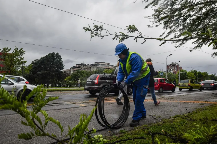 Vjetar sru&scaron;io stablo na tramvajsku prugu