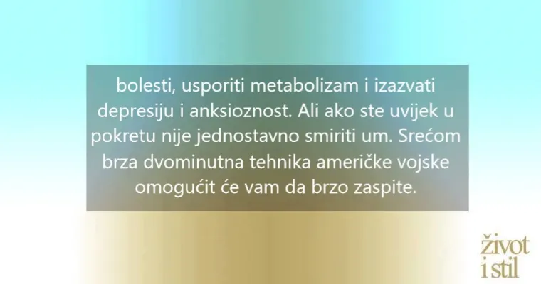 Naučite zaspati u samo dvije minute uz tehniku američkih marinaca