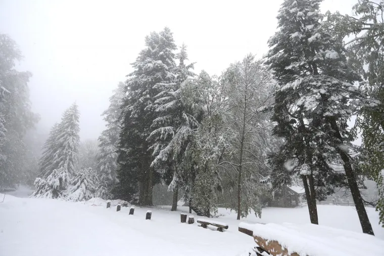 Sljeme pod bijelim pokrivačem: Snijeg usred proljeća iznenadio Zagrepčane