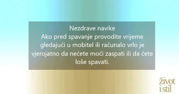 Ne možete spavati? Možda vam neka od ovih pet stvari remeti san