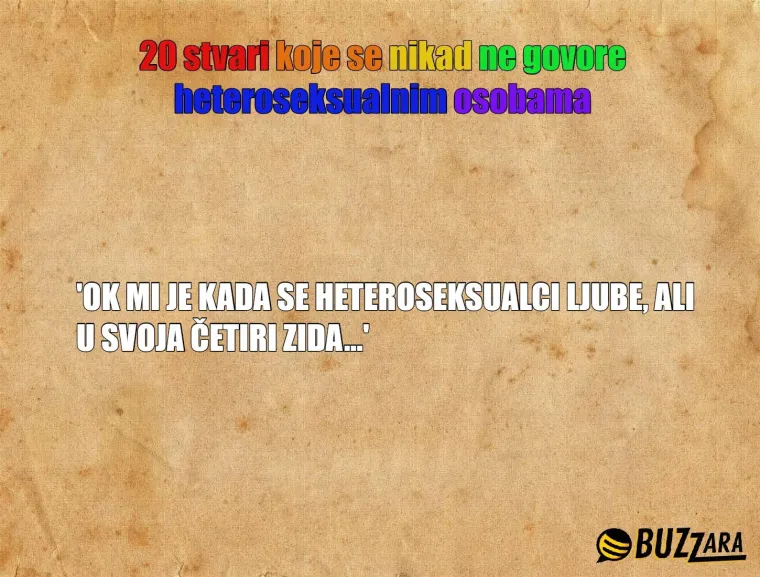 'Kako zna&scaron; da nisi gej ako nisi probala?': 20 stvari koje se nikad ne govore heteroseksualnim osobama